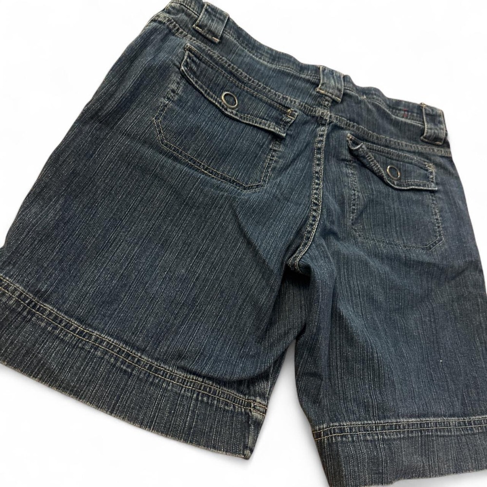 Vintage Lee Blue Ring Hardware Bermuda Shorts Mens Comfort Stretch Denim